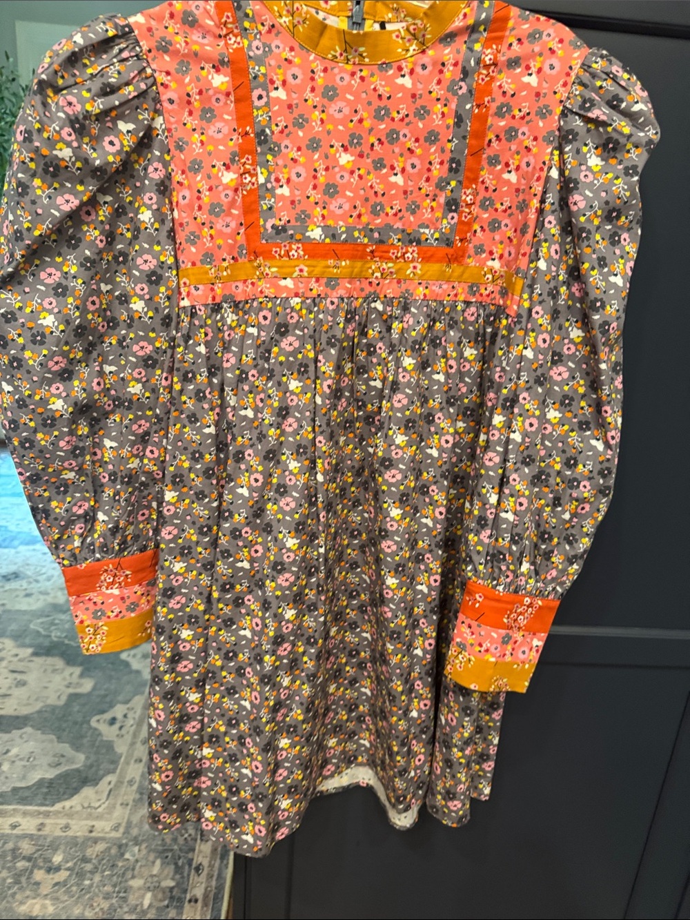 CeliaB colorful floral puff sleeve dress
